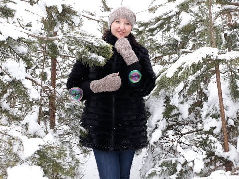 Видео: Шапка бини + митенки спицами. Часть 3. Фотоальбом.