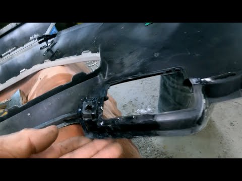 Видео: Toyota Rav 4 2022 г в ремонт разорванного переднего бампера.