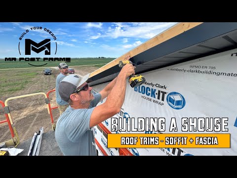 Видео: Строительство дома | Отделка кровли — софит + фасция | Эп. 9