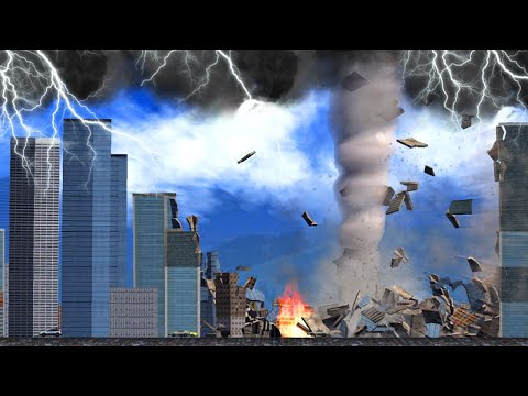 Видео: ТОРНАДО ОПУСТОШАВА ГРАД!