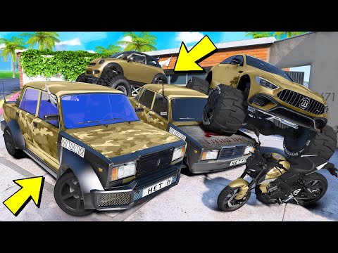 Видео: УГНАЛ КУЧУ ЗОЛОТЫХ ЧИТ ТАЧЕК И ОГРОМНЫЙ МОНСТР ТРАК У МАЖОРА ЗА 180 СЕКУНД! БИТВА ВОРОВ В ГТА 5!