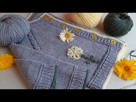 Видео: Мило и стильно: Детская кофточка "Мой цветочек"🌼
