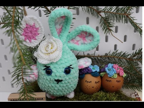 Видео: Пасхальний заєць (кролик) гачком  Сувенір на Великдень