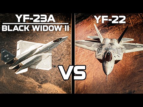 Видео: YF-23 Black Widow II против YF-22 Raptor | Усовершенствованный тактический истребитель | Цифровой...
