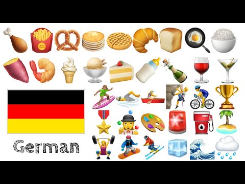 Видео: Выучите 175 слов - Немецкий  + Emoji -  Часть 2 🤸‍♀️🏂👨‍🏭💅🤳