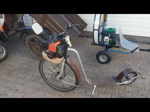 Видео: Покатушки на самодельном мотосамокате. 🤓🛴👍
