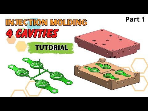 Видео: Как сделать литье под давлением с несколькими полостями в SOLIDWORKS - Создать сердечник полости