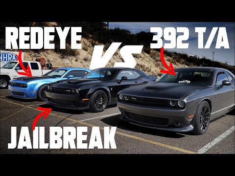 Видео: Побег из тюрьмы: Hellcat против Challenger, RedEye против Challenger T/A 392 (DRAG RACE)