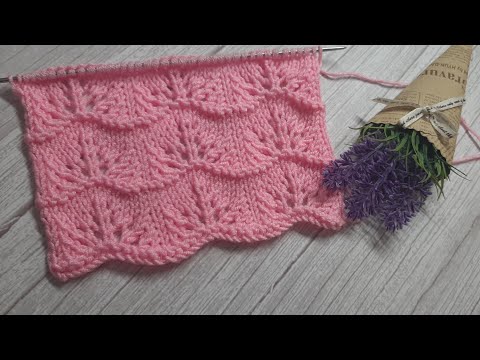 Видео: #вязание #узорыспицами Симпотичный узор для плечевых изделий и не только! МК!!!