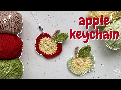 Видео: Вязаный брелок в виде яблока | подробное руководство | подходит для начинающих