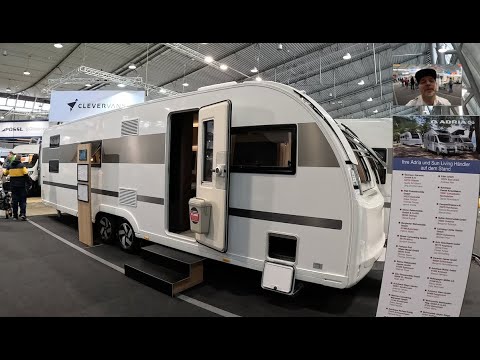 Видео: Кемпинговый прицеп Adria Alpina 763 UK Caravan Camper CMT Camp: обзор и интерьер.
