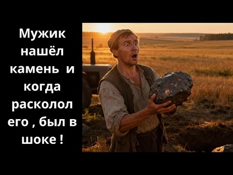 Видео: Тракторист  наткнулся на  камень с трещиной, а когда разломил его, закричал от шока