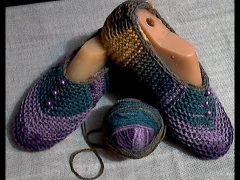 Видео: Самые простые следки лицевыми петлями. /Вязание спицами/