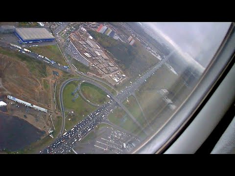 Видео: Ту-134 Крутой разворот у МКАДа и посадка во Внуково.