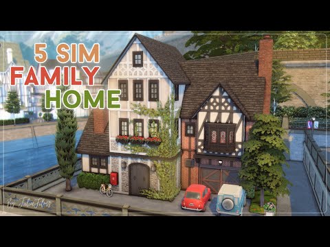 Видео: Семейный дом для 5 симов💕│Строительство│5 Sim Family Home│SpeedBuild│NO CC [The Sims 4]