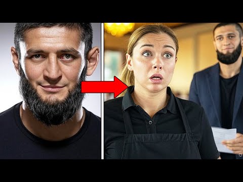 Видео: Официантка-мать-одиночка обслуживала Хамзата Чимаева, увидела записку на счете и была шокирована