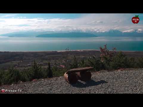 Видео: Winter panorama view Prespa Lake from Slivnica, Macedonia | Панорама од кај Видиковецот во Сливница