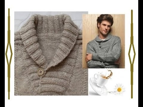 Видео: Джемпер. Часть 1. Шалевый воротник резинкой 2х2.