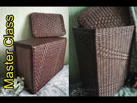 Видео: Короб из газетных трубочек!!! подробно