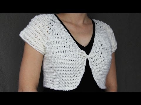 Видео: Как связать женское болеро крючком - урок вязания