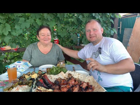 Видео: Шашлык, овощи и сыр на гриле😋