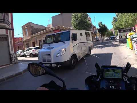 Видео: Мотопутешествие BMW GS Полиция Инкасатор и Оружие Испания Картагена