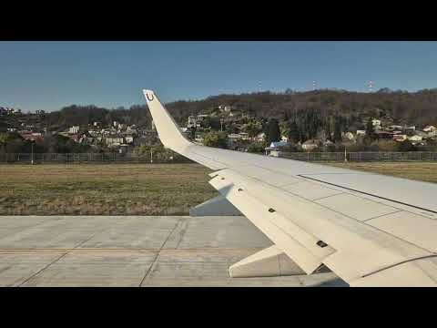 Видео: Полет на Boeing 737-800 рейсом UT-512 из Сочи в Сургут