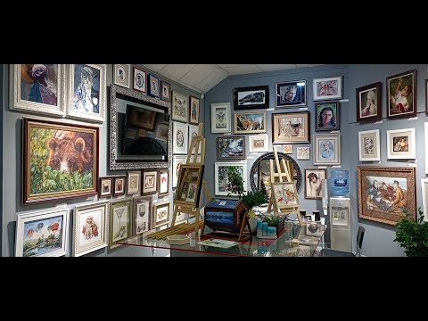 Видео: ВЫСТАВКА вышитых картин в  Челябинске, 2022 г. Вышивка крестом.