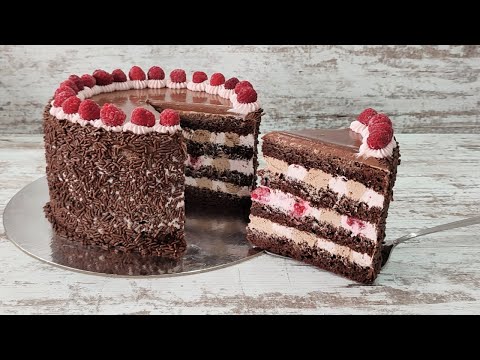 Видео: Нереально вкусный торт МАЛИНА в ШОКОЛАДЕ! Тает во рту! Без желатина! Ручным миксером!