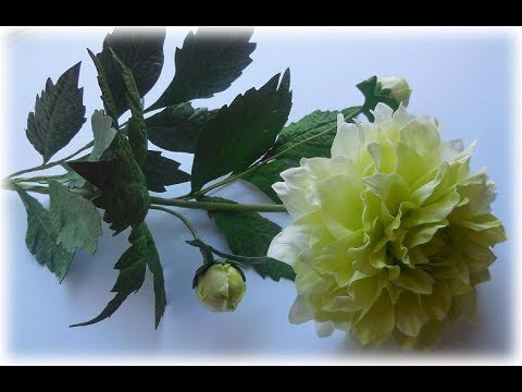 Видео: МК Георгин на стебле из зефирного фоамирана Часть 2 Создание цветка