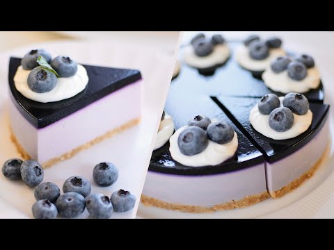 Видео: Черничный Чизкейк БЕЗ ВЫПЕЧКИ! Вкуснейший чизкейк без яиц и без духовки ASMR