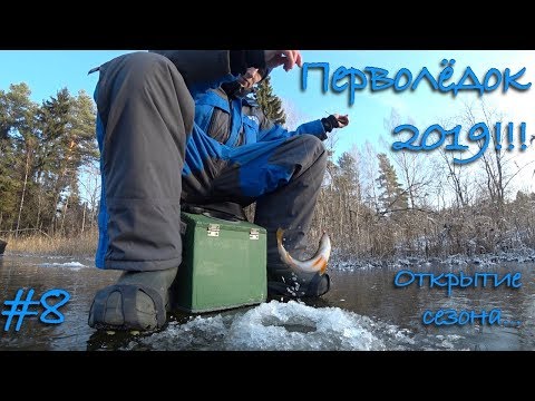 Видео: Первый лед 2019! Открытие сезона. Ловля плотвы и окуня на мормышку.