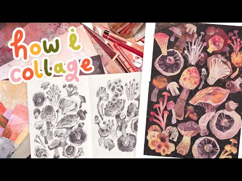 Видео: Как я делаю коллажи | Создание коллажа из грибов от начала до конца!