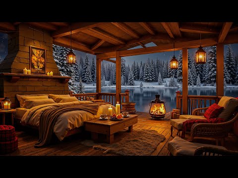 Видео: Тихий зимний джаз в домике 🎵 Джаз у камина для чтения, отдыха и тёплых вечеров