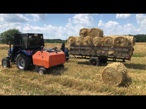 Видео: Випробування китайського прес-підбирача RXYK-9010 на соломі з тактор м Dongfeng-404