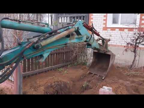 Видео: ЭО-2621. Выкапываем траншею под трубу