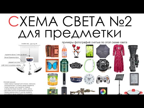 Видео: Схема света для предметной фотосъёмки №2