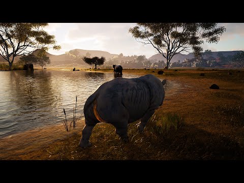 Видео: Попытка выжить в одиночку среди носорогов — Animalia Survival