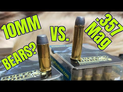 Видео: 10 мм против .357 Magnum для защиты от медведей на Аляске. Эпизод 2: Buffalo Bore HardCast