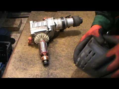 Видео: Спалили якорь в перфораторе энергомаш ПЕ 25140