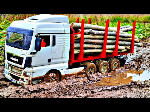 Видео: Вот что может MAN 8x6 на жестком бездорожье! ... RC Truck OFFroad