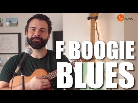 Видео: F Blues Shuffle с поворотом и гаммой — Учебное пособие по блюзу на укулеле