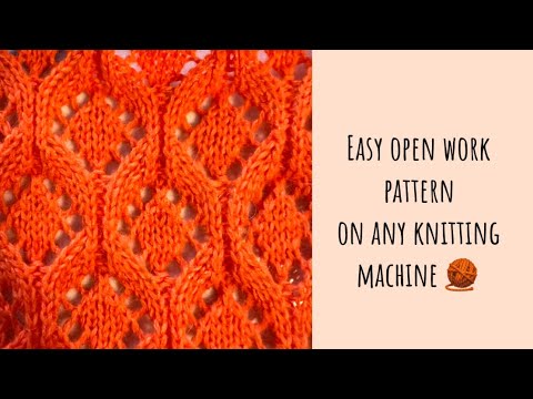 Видео: ❣️Ажурный узор на вязальной машине 🧶 Easy knitting machine pattern 🔥