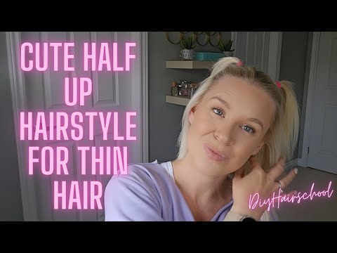 Видео: Простая и уникальная прическа «Полураспущенные волосы» | Идеально подходит для тонких волос (подо...