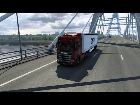 Видео: ETS 2 -Рейс из Санкт-Петербурга в Выборг (Мотоциклетные вилки 16т) #2