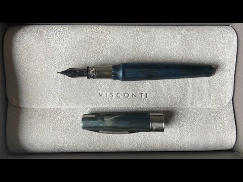 Видео: Перьевая ручка Visconti Mirage Mythos Poseidon - распаковка и быстрый тест пера