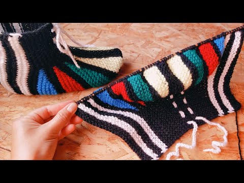 Видео: Не могу остановиться😁Теперь это любимая модель 💯 Следки-носочки спицами из остатков пряжи🧶/без шва⚡