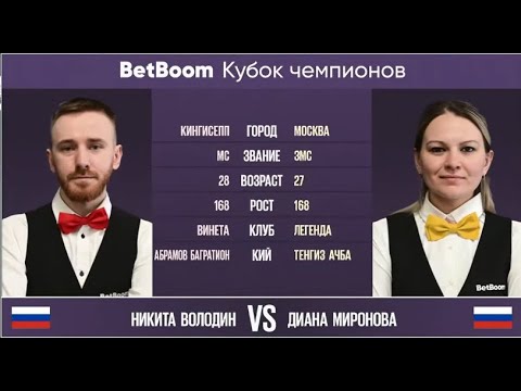 Видео: Финал "BetBoom Кубок Чемпионов 2023" Н. Володин (RUS) - Д. Миронова (RUS). Св. пирамида 13.07.2023