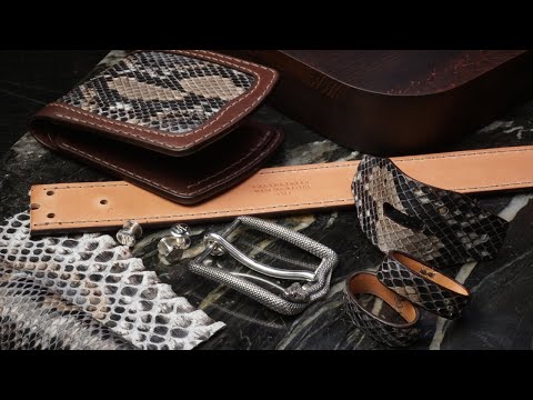 Видео: Кожа питона, серебро и черные бриллианты.