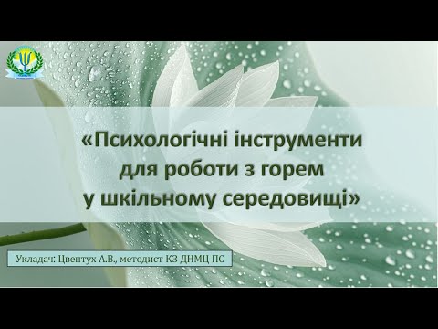 Видео: Психологічні інструменти для роботи з горем у шкільному середовищі